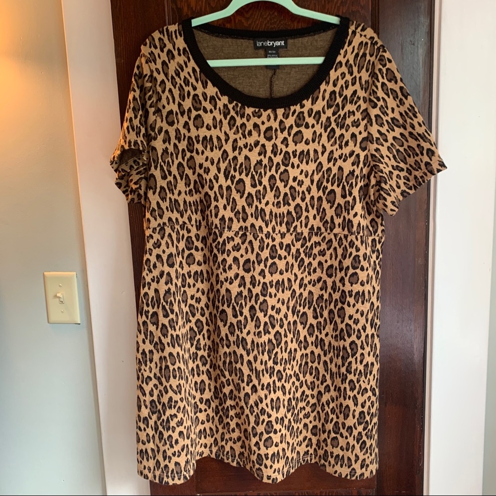 Lane Bryant leopard print midi length dress